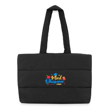 Pre K Teacher Mind Whisperer Kindergarten Teacher - Puffer Shopping Bag - black - Front