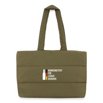 Federal Institute for Delicious Beers - Puffer Shopping Bag - safari green - Front
