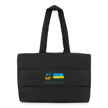 Nous sommes le Rwanda - Sac shopping matelassé - noir - Devant