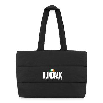 Dundalk Irish Flag Bold Text Tee - Puffer Shopping Bag - black - Front