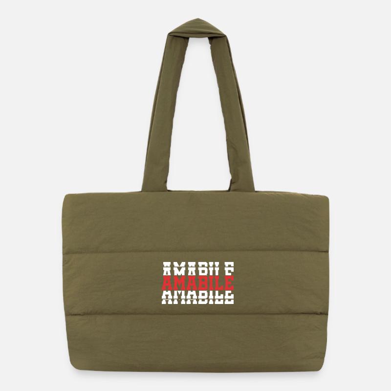 T-Shirt mit gestapeltem Text Schöne T-Shirt-Geschenkidee Puffer-Einkaufstasche