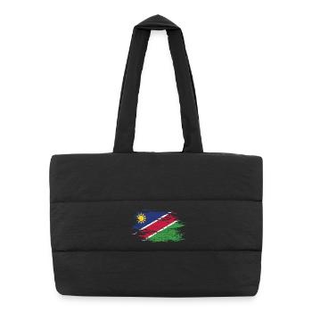 Namibia flag used - Puffer Shopping Bag - black - Front