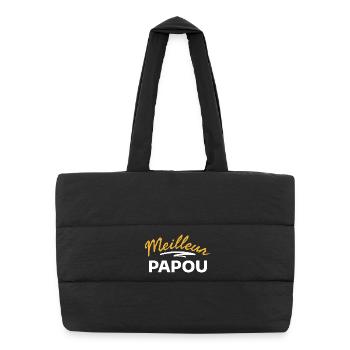 Design Graphique Nature Éclatante - Sac shopping matelassé - noir - Devant