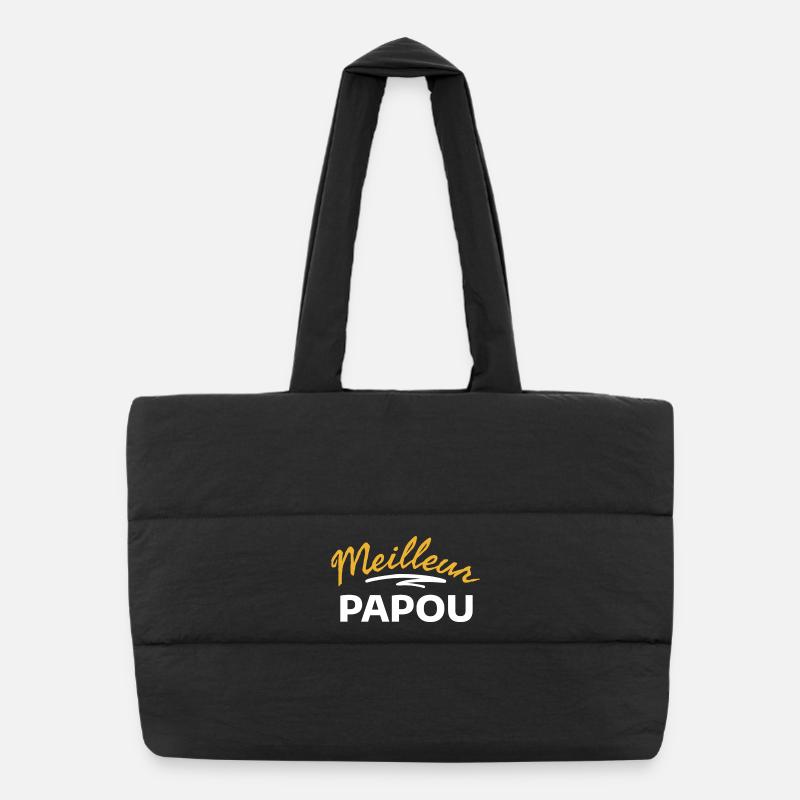 Design Graphique Nature Éclatante - Sac shopping matelassé - noir