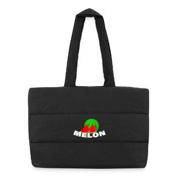 MELON - Sac shopping matelassé - noir - Devant