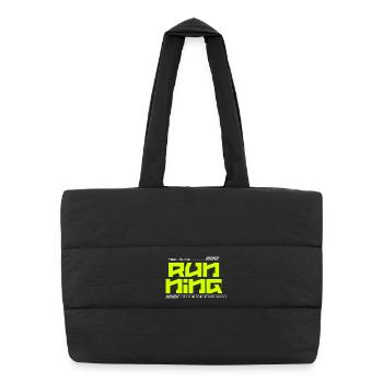 Feel Alive Running Neon - Puffer Shopping Bag - black - Front