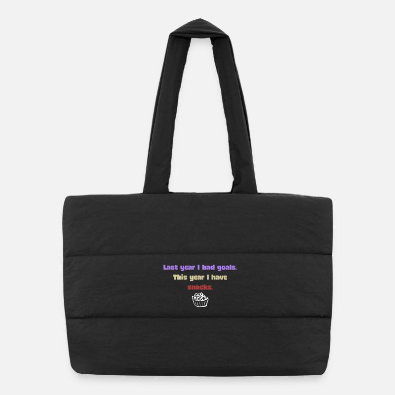 Funny New Year's Saying - Snack Puffer Shopping Bag