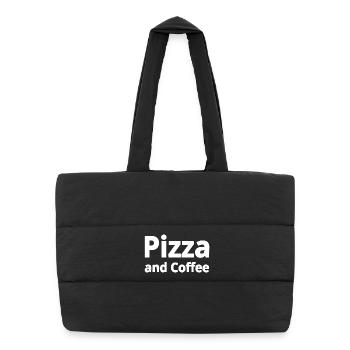 Pizza - Puffer Shopping Bag - black - Front