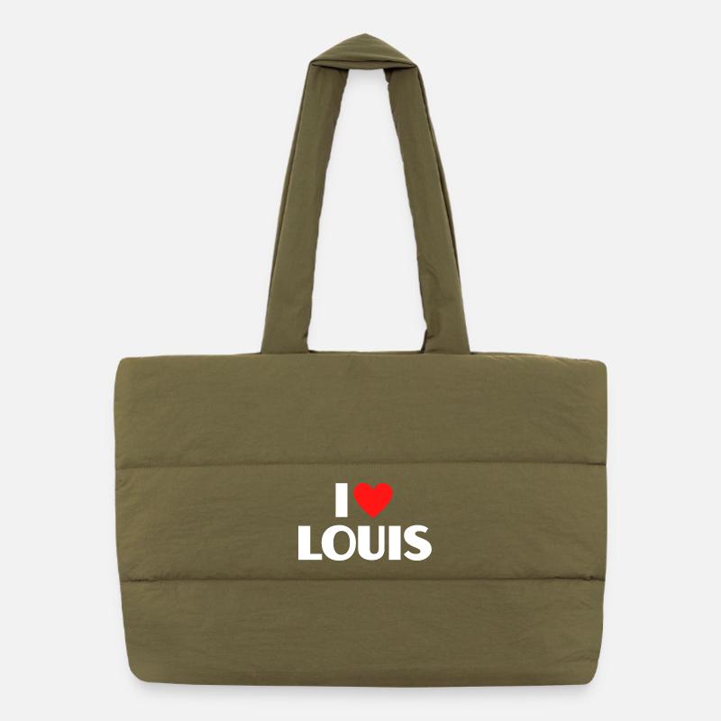 J’adore Louis Red Heart Déclaration rétro Sac shopping matelassé