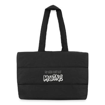 Moin : Une attitude nord-allemande envers la vie - Sac shopping matelassé - noir - Devant