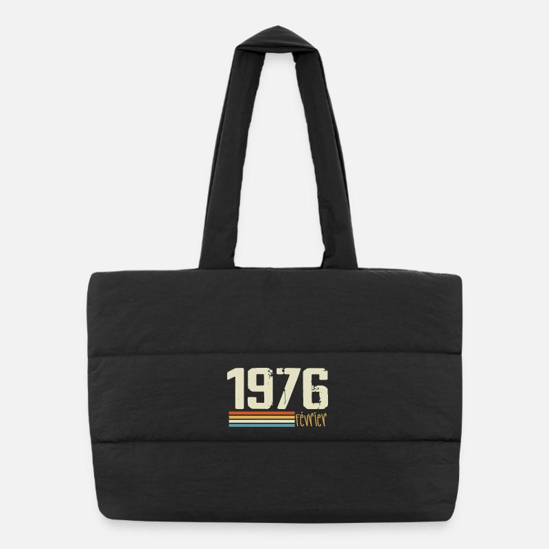 Februar 1976 – Februar 1976 Jubiläum 1976 - Puffer-Einkaufstasche - Schwarz