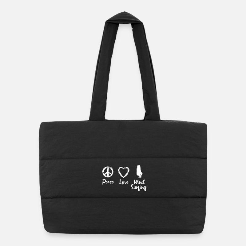 Peace Love Wind Surf Sac shopping matelassé
