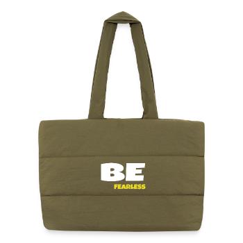 Be Fearless - Puffer Shopping Bag - safari green - Front