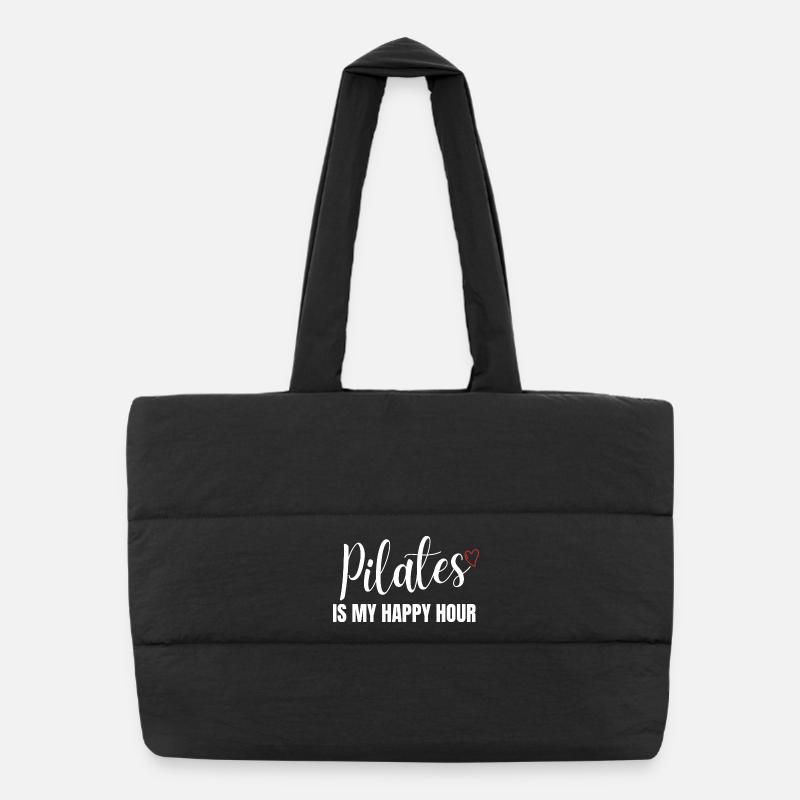 Pilates is my Happy Hour Stress Relief Puffer-Einkaufstasche