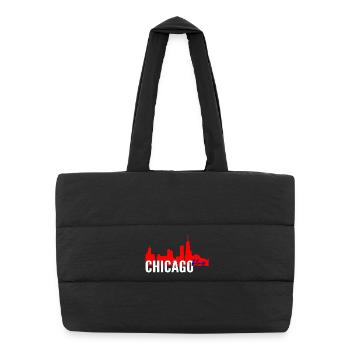 Chicago Blues - Sac shopping matelassé - noir - Devant