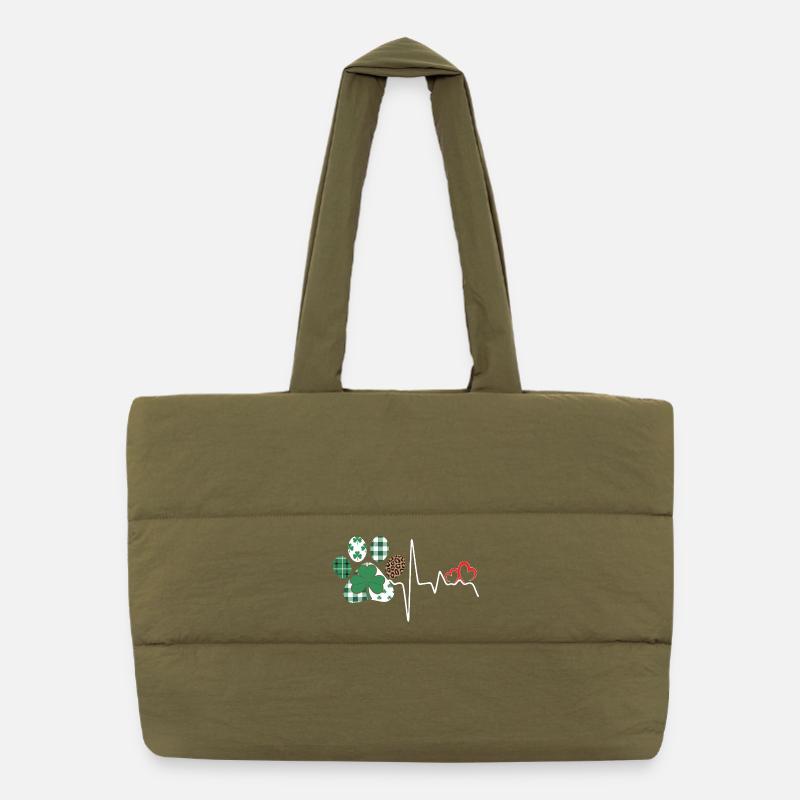Rythme trèfle battement de cœur Sac shopping matelassé