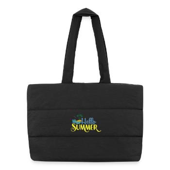 Bonjour Summmer - Sac shopping matelassé - noir - Devant