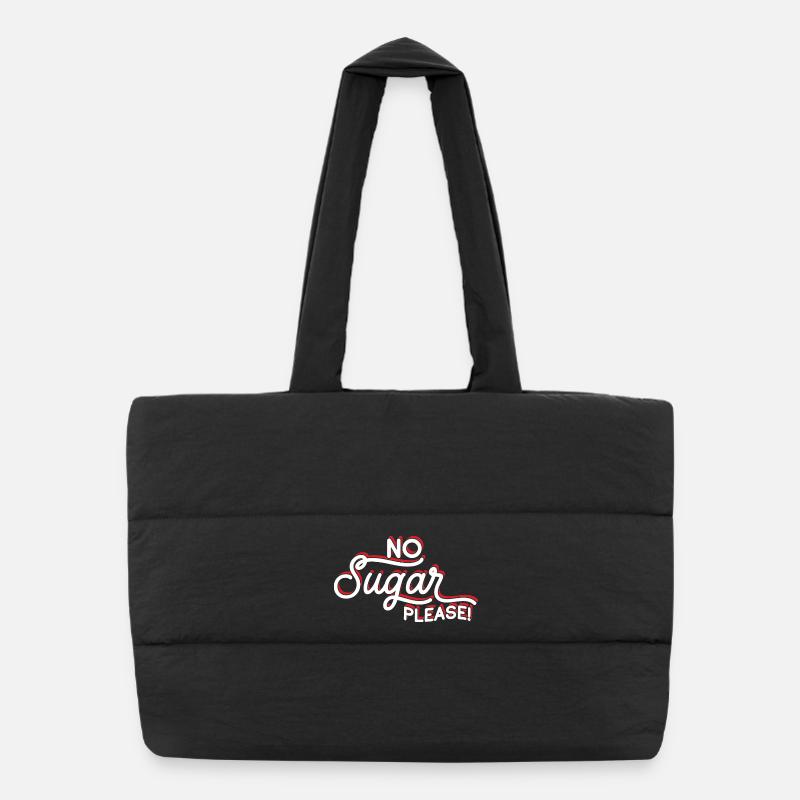 Anti-Sügar Flashing Passion Message - Puffer Shopping Bag - black