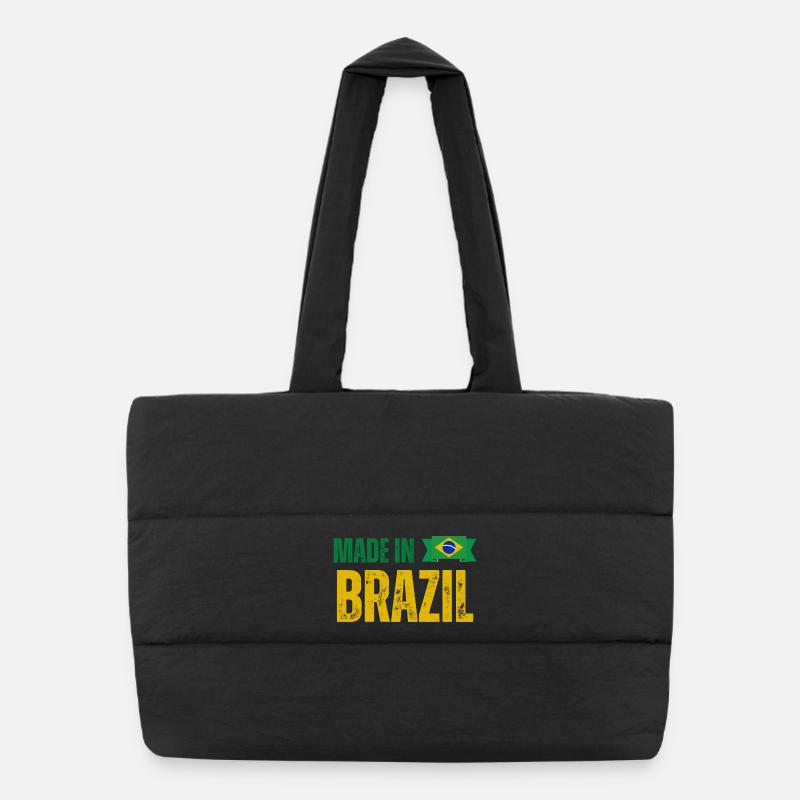 Fabriqué au Brésil, fierté brésilienne Sac shopping matelassé