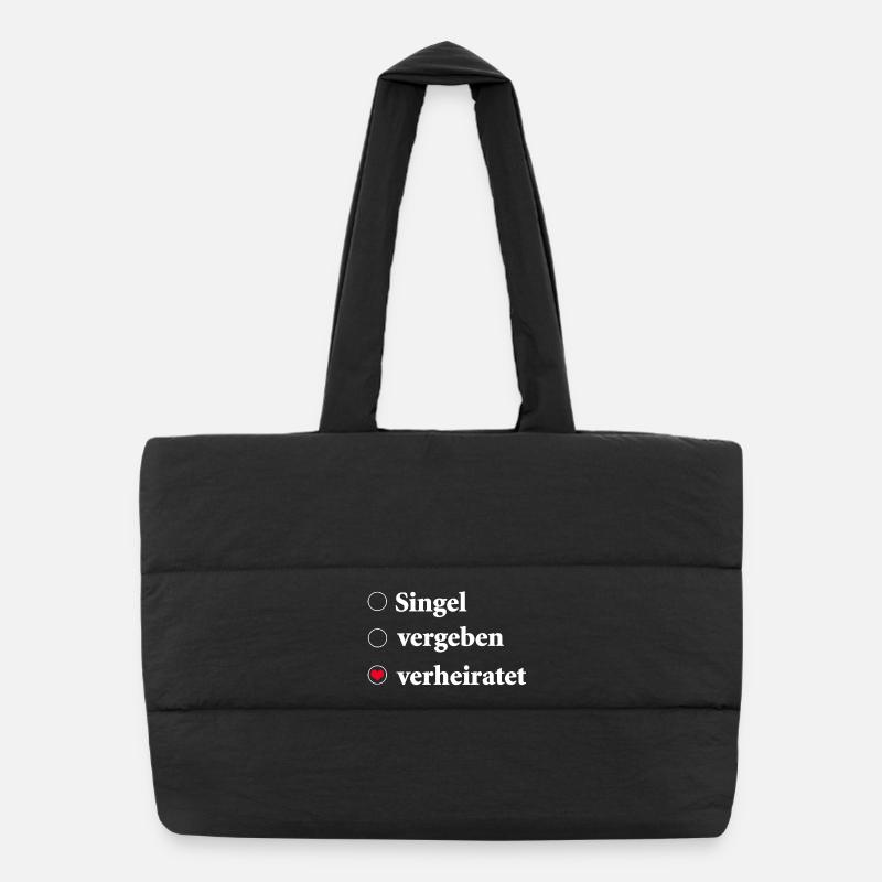 Sélection du statut de la relation Célibataire - Coeur marié Sac shopping matelassé