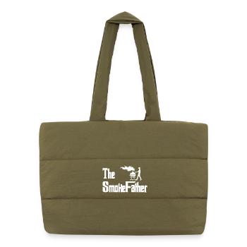 The Smoke Father Grill Artwork - Puffer-Einkaufstasche - safari Green - Vorne
