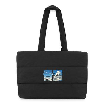 Aozora - Blue Sky - Puffer Shopping Bag - black - Front