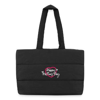 Happy Mothers Day Shirt - Puffer Shopping Bag - black - Front