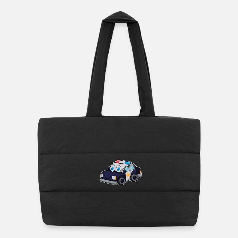 police car Puffer Shopping Bag