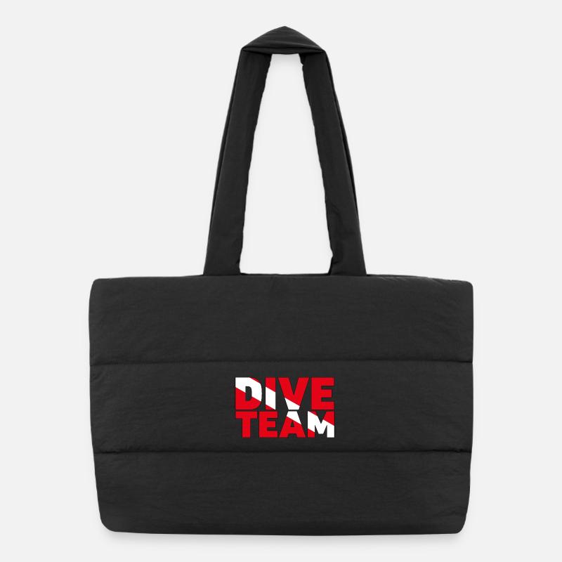 Équipe de plongée. Design parfait pour votre équipe de plongée. Sac shopping matelassé