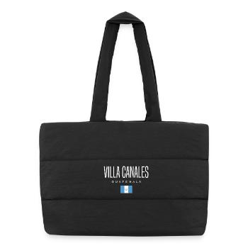 Villa Canales Guatemala Guatemalteken - Puffer-Einkaufstasche - Schwarz - Vorne