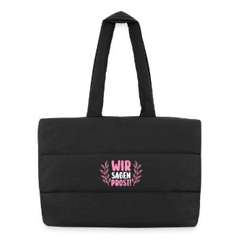 Bachelor Party Team Bride Hen Party - Puffer Shopping Bag - black - Front