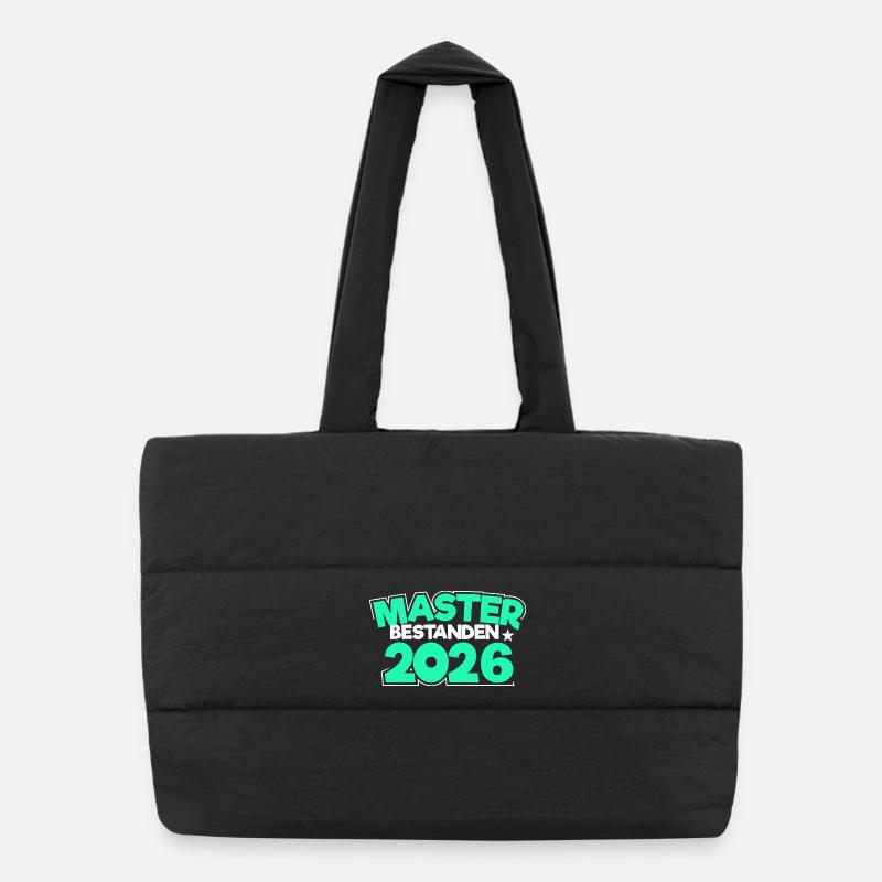 Master 2026 Masterabschluss Promotion Sponsion Puffer-Einkaufstasche