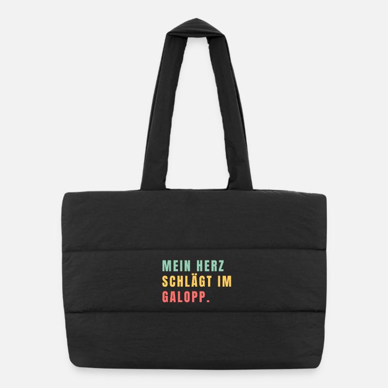 Mon cœur bat au galop Sac shopping matelassé
