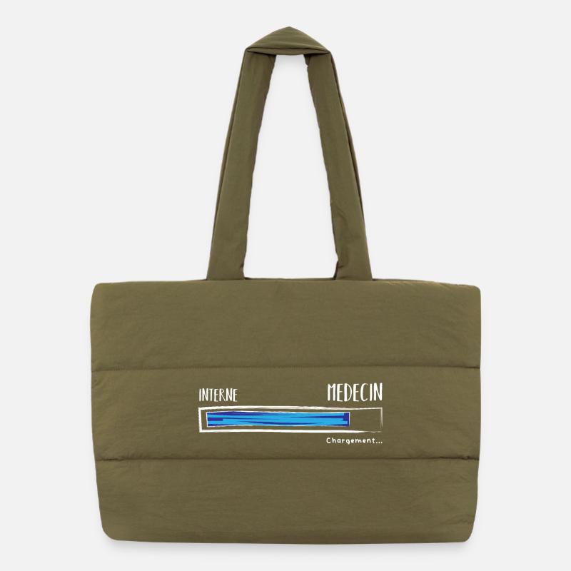 Internal Loading Doctor. Humor Future doctor Puffer Shopping Bag