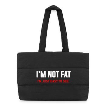 Bold Text Quote T-Shirt Design - Puffer Shopping Bag - black - Front