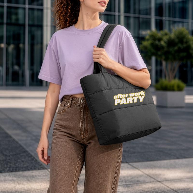 SOIRÉE AFTER WORK Sac shopping matelassé