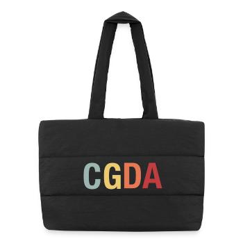 CGDA viola tuning string musician retro - Puffer Shopping Bag - black - Front