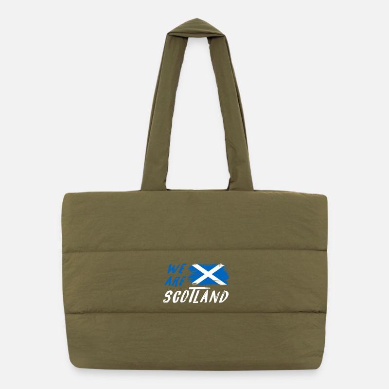 We are Scotland flags design Puffer Shopping Bag