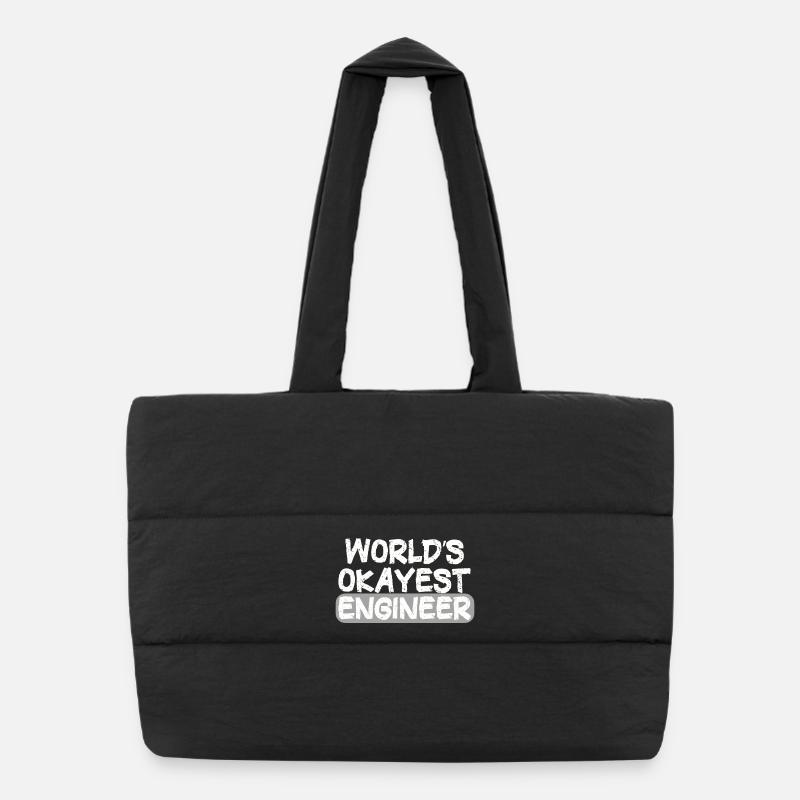 World's Best Engineer Bold Statement Puffer Shopping Bag