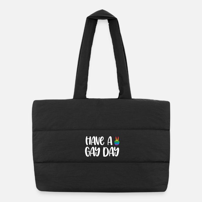 LGBT Pride Month - Have a Gay Day Puffer Shopping Bag