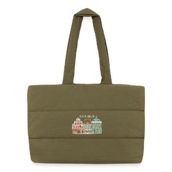 Cottbus Altmarkt, Simply beautiful! Brandenburg - Puffer Shopping Bag - safari green - Front