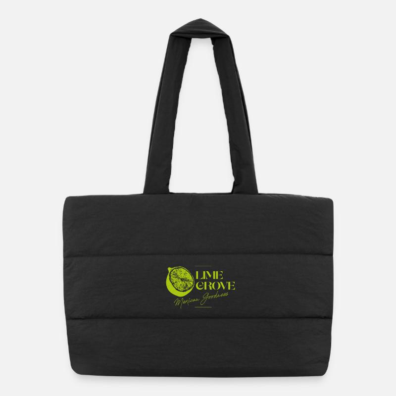 Lime Grove Mexican Goodness Logo Puffer Shopping Bag