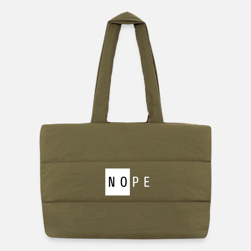 Nope White Geschenk Puffer-Einkaufstasche