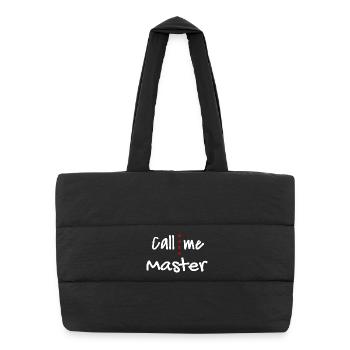 Master 2026 Abschluss Promotion Sponsion - Puffer-Einkaufstasche - Schwarz - Vorne