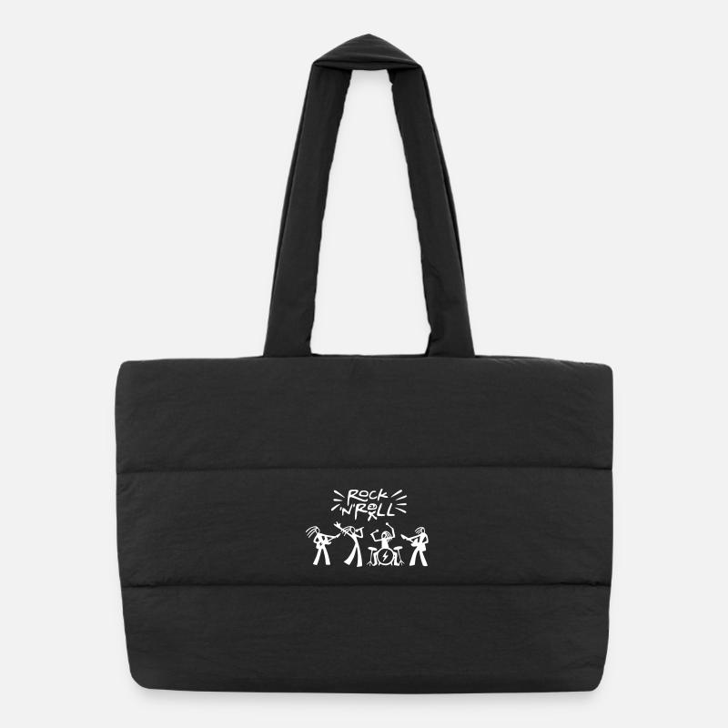 Rock and Roll Band - Puffer Shopping Bag - black