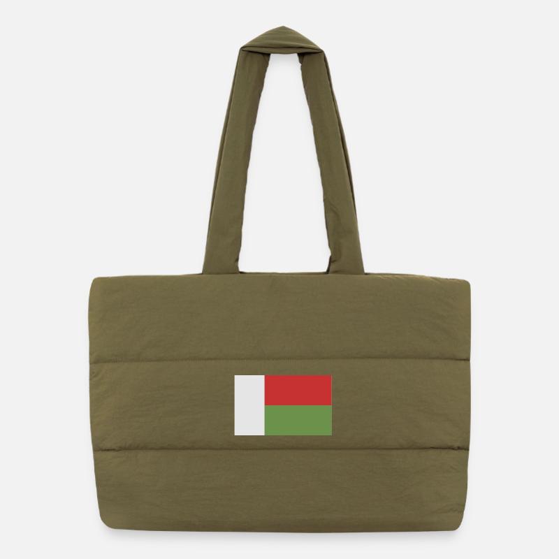 Madagascar flag Puffer Shopping Bag