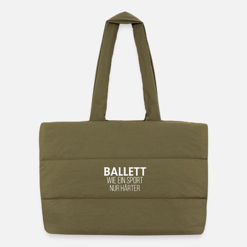 Ballett lustig Puffer-Einkaufstasche