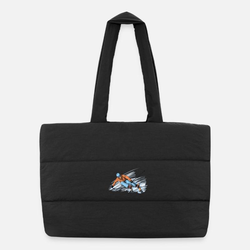 Skiing - Sac shopping matelassé - noir