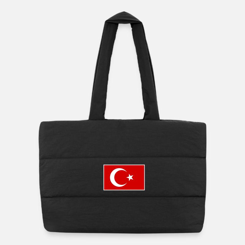 Drapeau turc : design élégant du symbole Sac shopping matelassé