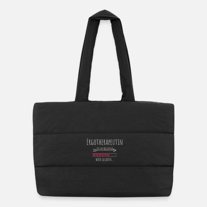 Ergotherapeutin in Ausbildung Geschenk - Puffer-Einkaufstasche - Schwarz